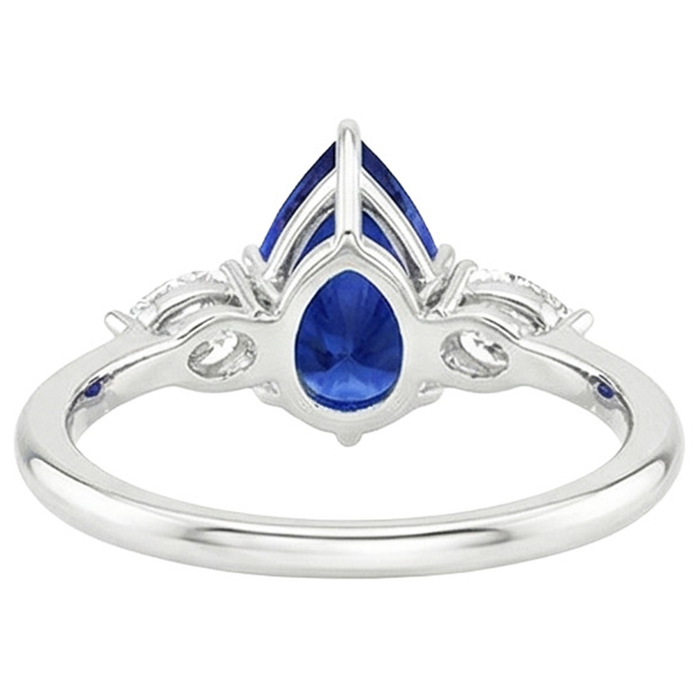 echter pear diamant 4.50Karat ring Draufsicht