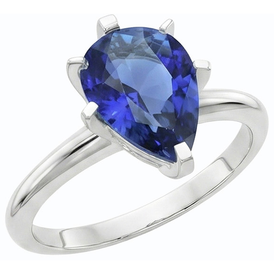 echter pear diamant 2.50Karat ring Seitenansicht