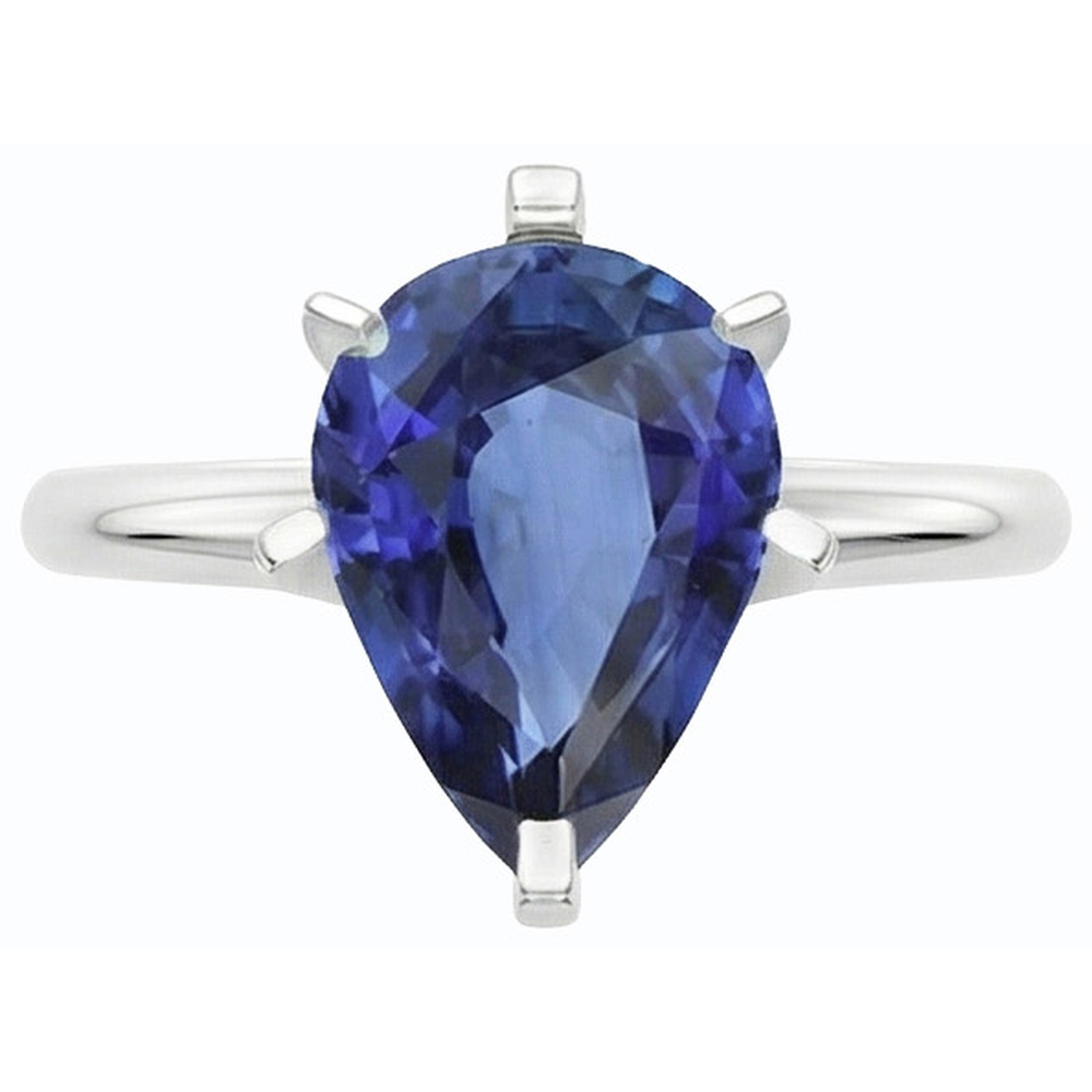 echter pear diamant 2.50Karat ring Draufsicht