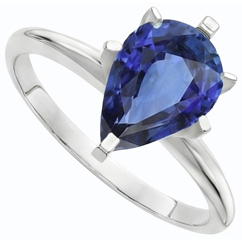 echter pear diamant 2.50Karat ring Profilansicht