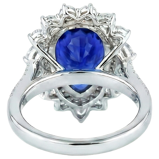 echter round diamant 4Karat ring Seitenansicht