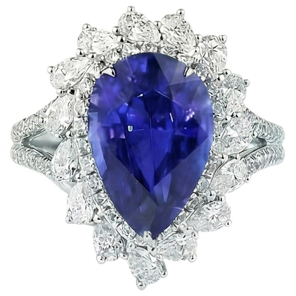 echter round diamant 4Karat ring Detailansicht