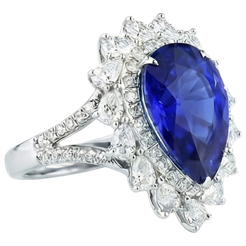 echter round diamant 4Karat ring Draufsicht