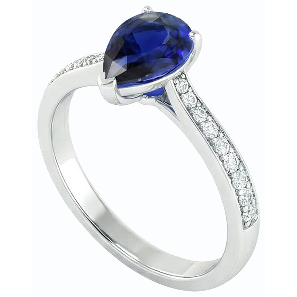 echter round diamant 3Karat ring Detailansicht