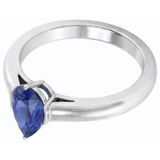 echter pear diamant 1.50Karat ring Seitenansicht
