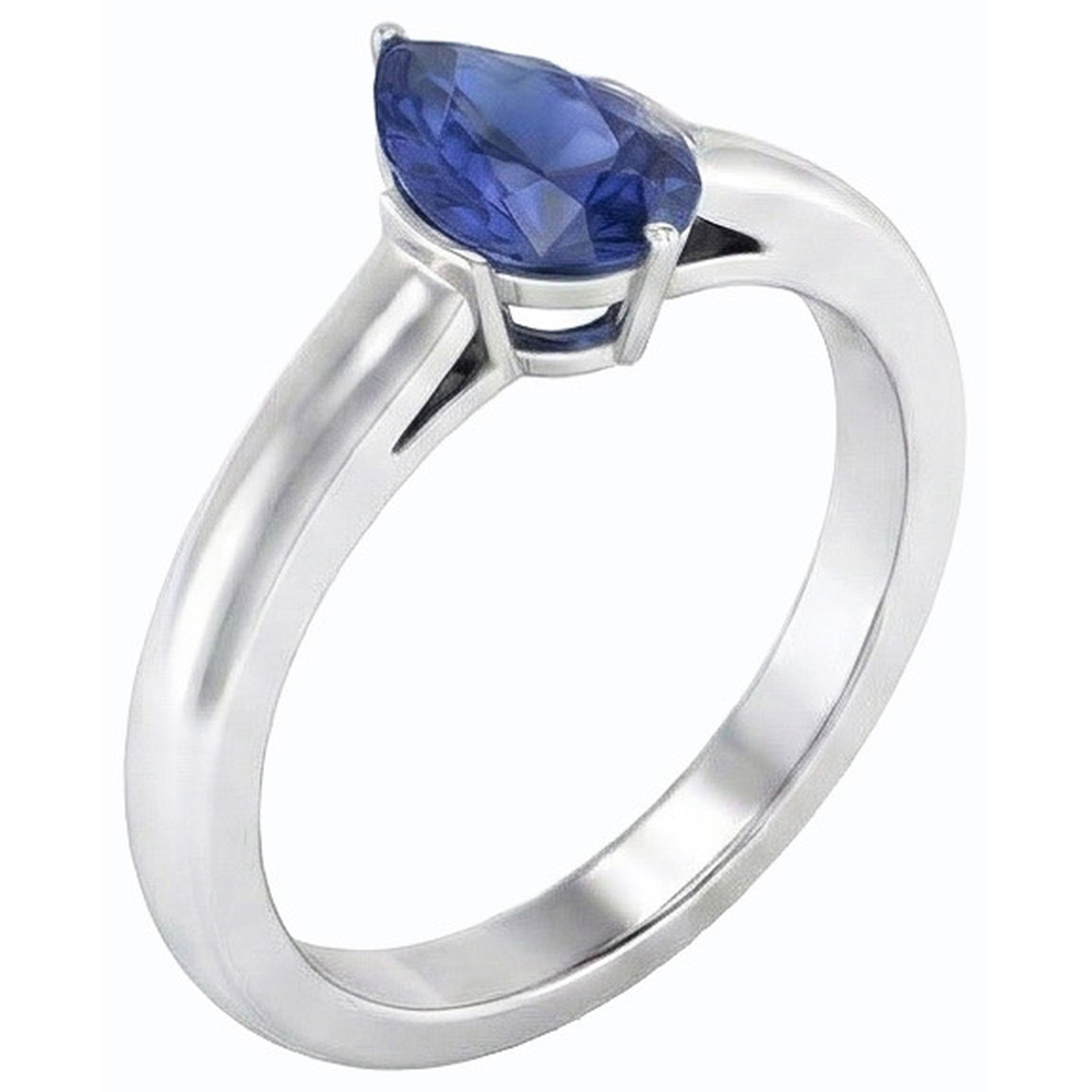 echter pear diamant 1.50Karat ring Detailansicht