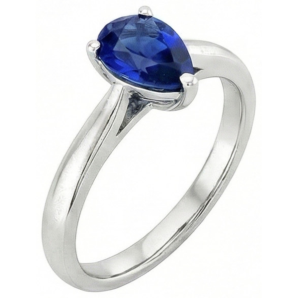 echter pear diamant 1Karat ring Detailansicht