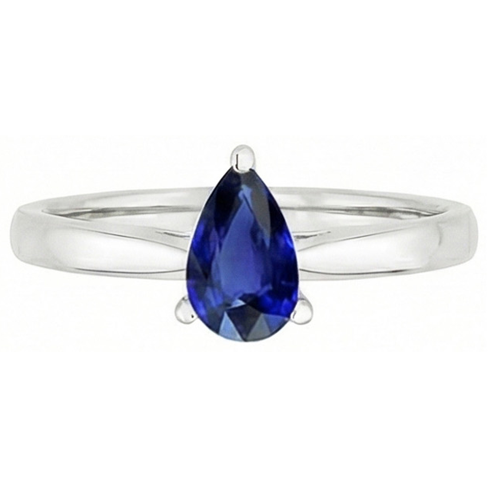 echter pear diamant 1Karat ring Seitenansicht