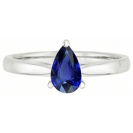 echter pear diamant 1Karat ring Seitenansicht