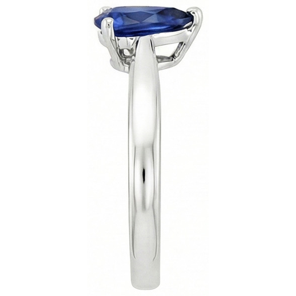echter pear diamant 1Karat ring Draufsicht