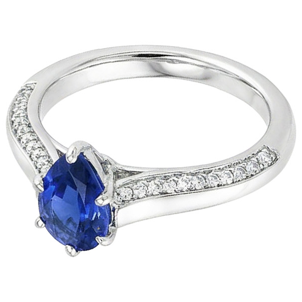 echter round diamant 4.50Karat ring Draufsicht