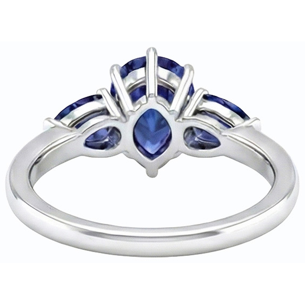echter pear diamant 2Karat ring Detailansicht