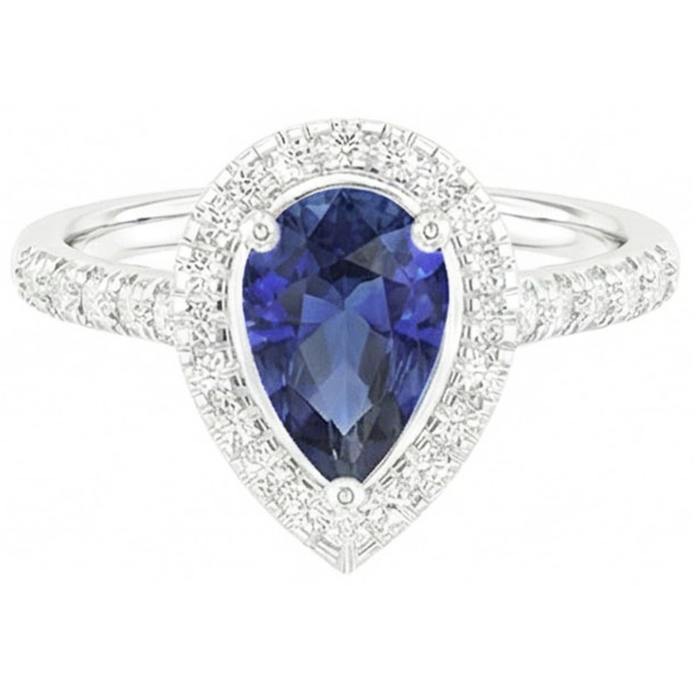 echter round diamant 4Karat ring Profilansicht