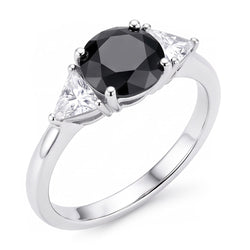 Black Friday Verlobungsring Angebote 3,6 Karat Echter Runder Diamant Trilliant Drei Steine 14 Karat Weißgold