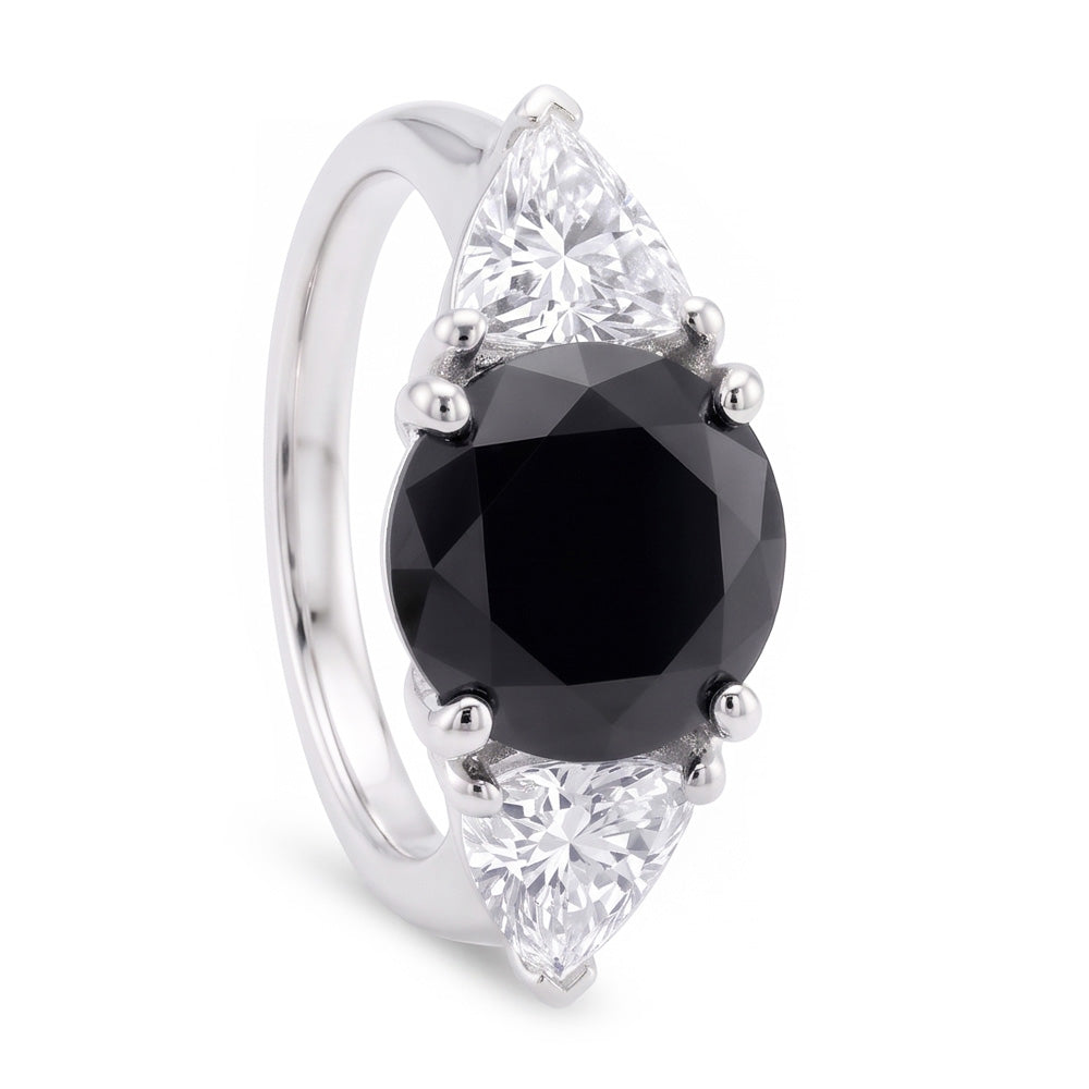 Black Friday Verlobungsring Angebote 3,6 Karat Echter Runder Diamant Trilliant Drei Steine 14 Karat Weißgold
