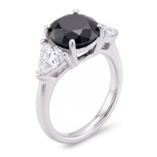 Black Friday Verlobungsring Angebote 3,6 Karat Echter Runder Diamant Trilliant Drei Steine 14 Karat Weißgold