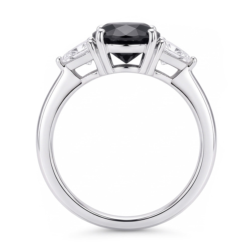 Black Friday Verlobungsring Angebote 3,6 Karat Echter Runder Diamant Trilliant Drei Steine 14 Karat Weißgold