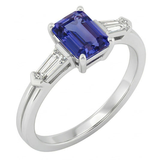 echter baguette diamant 2.25Karat ring Vorderansicht