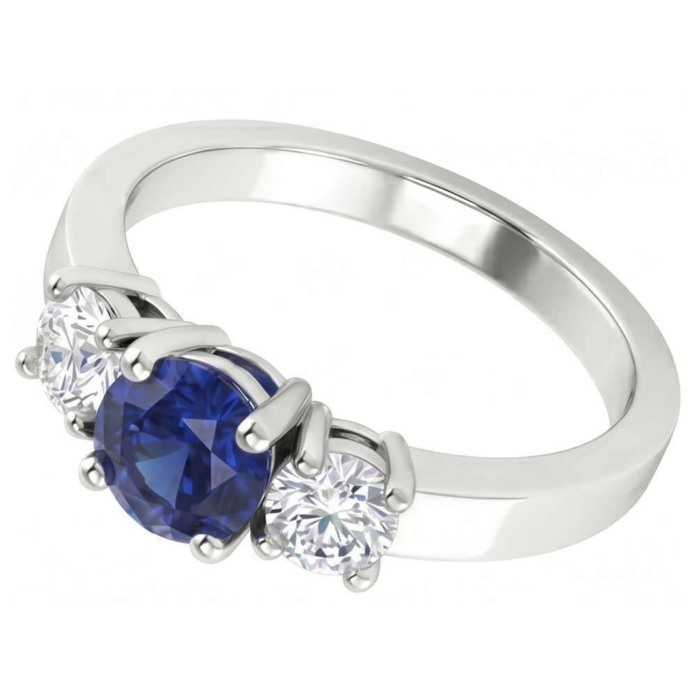echter round diamant 1.50Karat ring Draufsicht