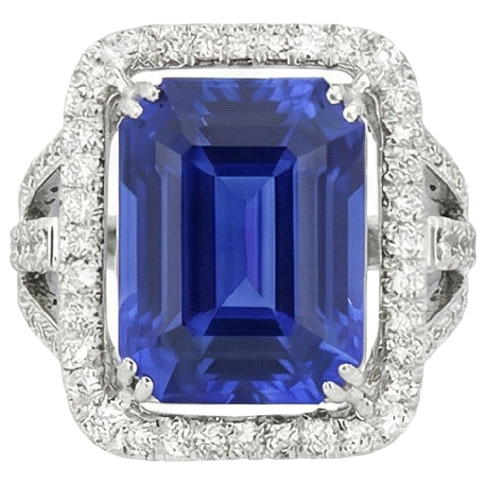 echter round diamant 6.50Karat ring Seitenansicht