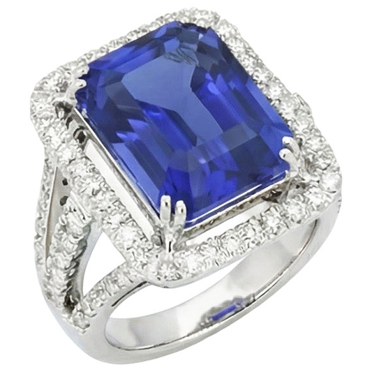 echter round diamant 6.50Karat ring Vorderansicht