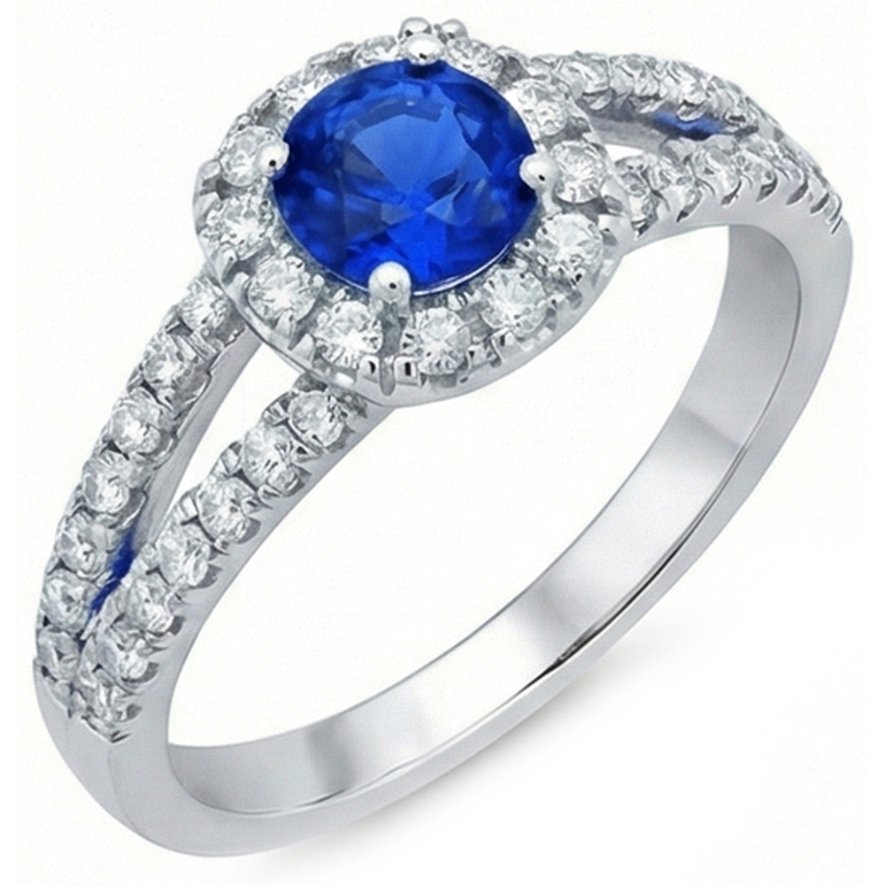 echter round diamant 3.50Karat ring Vorderansicht
