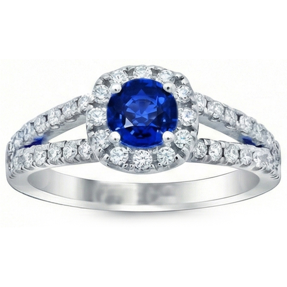 echter round diamant 3.50Karat ring Draufsicht