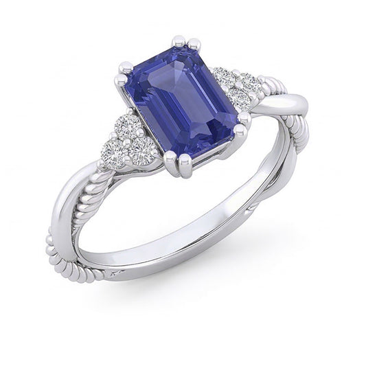echter round diamant 2Karat ring Seitenansicht