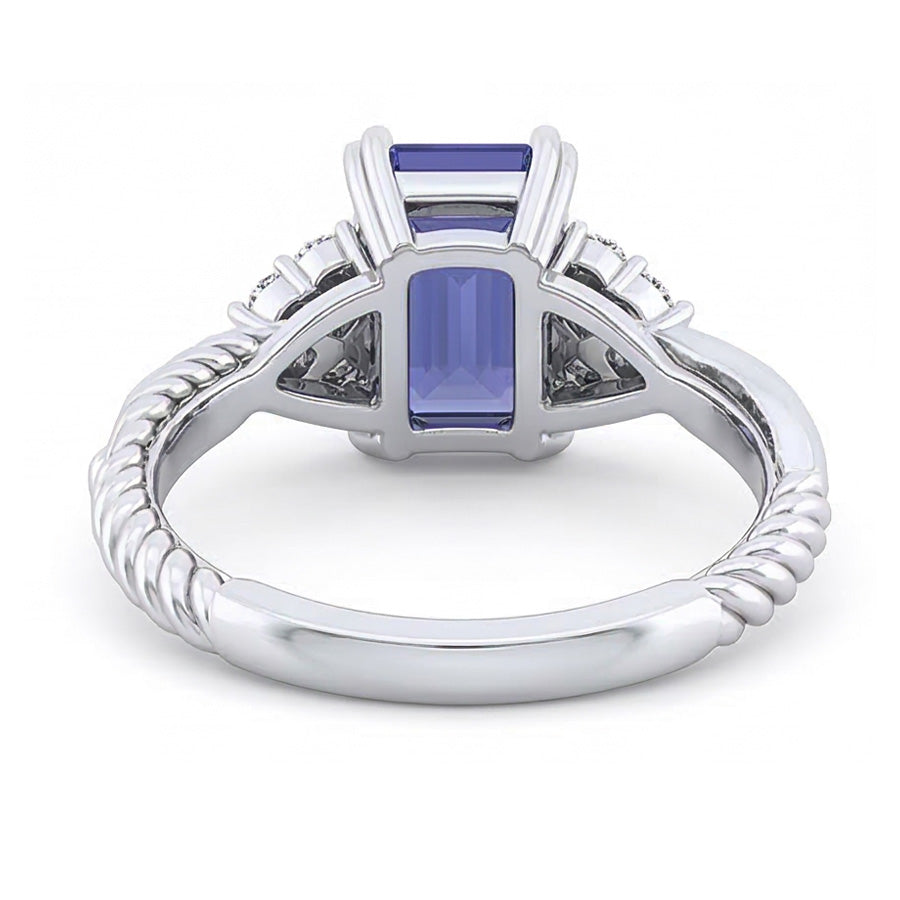 echter round diamant 2Karat ring Profilansicht