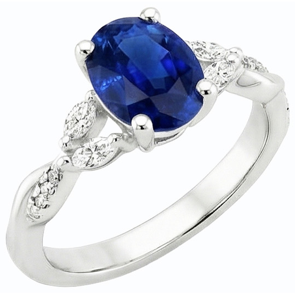 echter oval diamant 4.50Karat ring Seitenansicht