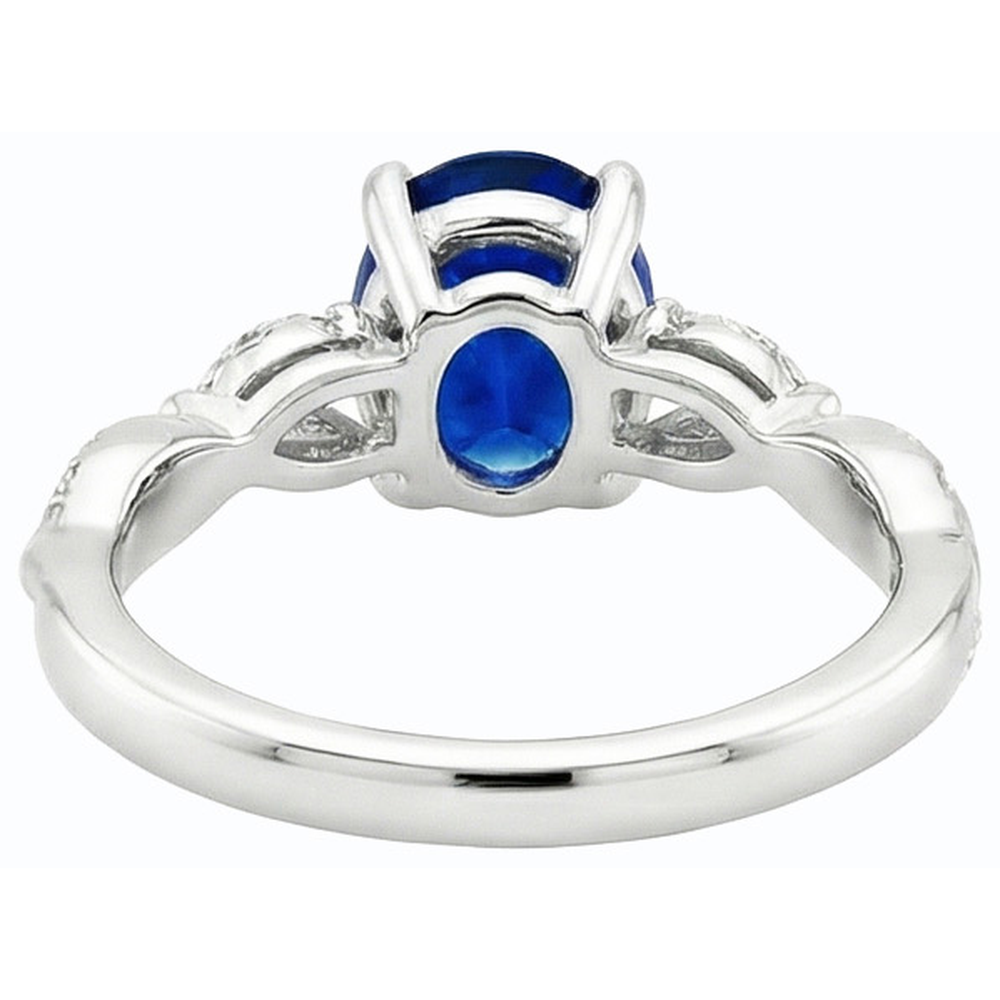 echter oval diamant 4.50Karat ring Draufsicht