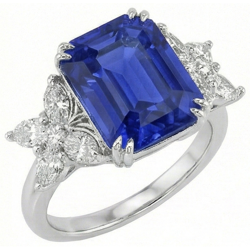 echter marquise diamant 3Karat ring Detailansicht