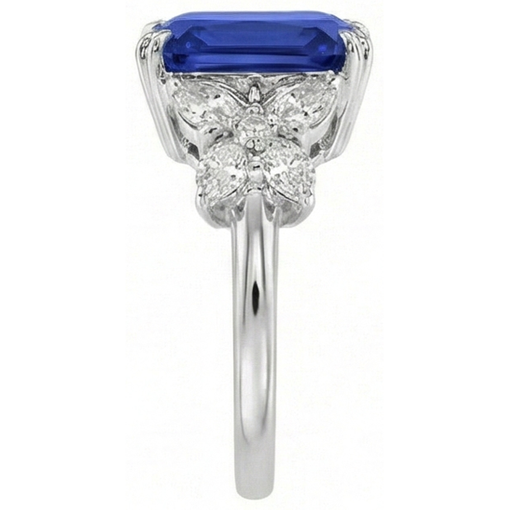 echter marquise diamant 3Karat ring auf Weiß