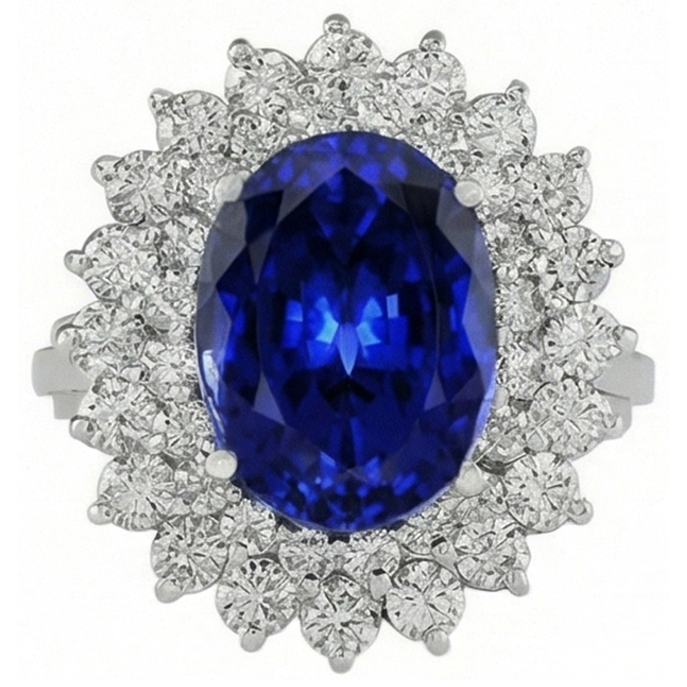 echter oval diamant 5.00Karat ring Detailansicht