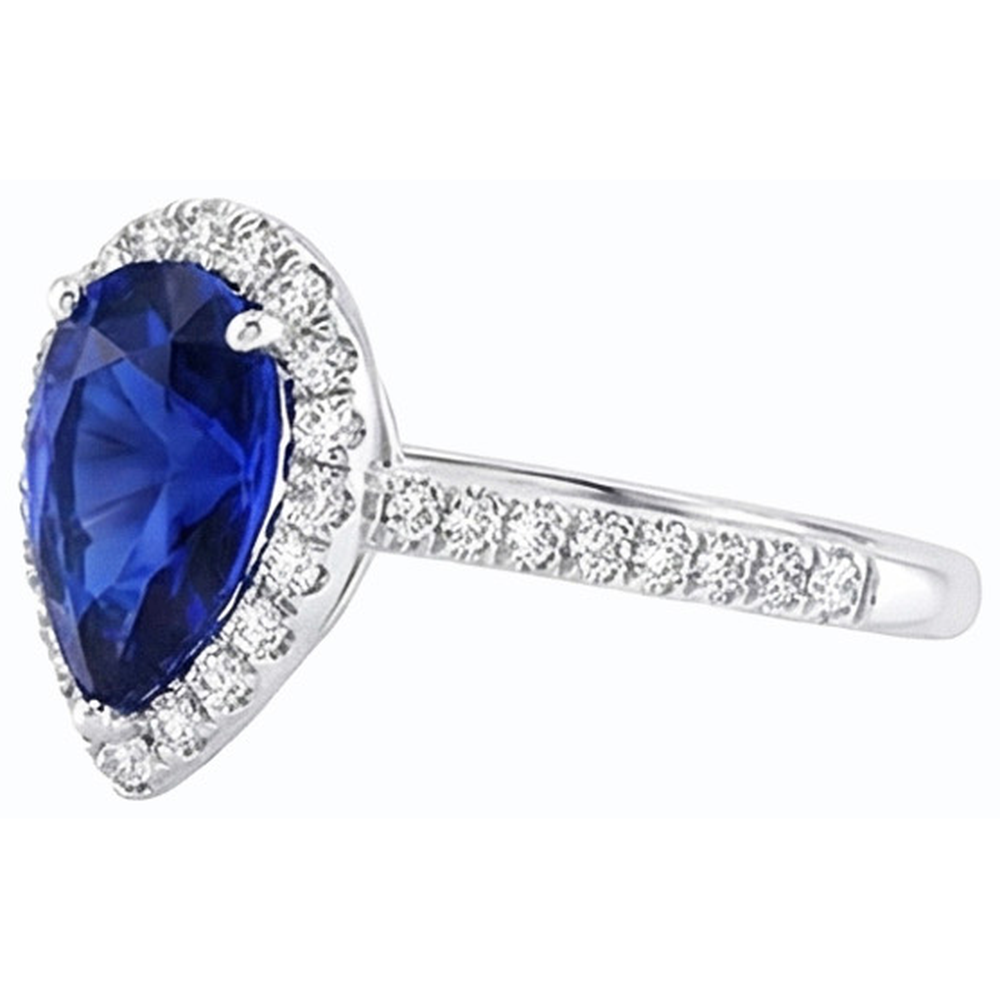 echter round diamant 3.50Karat ring Profilansicht