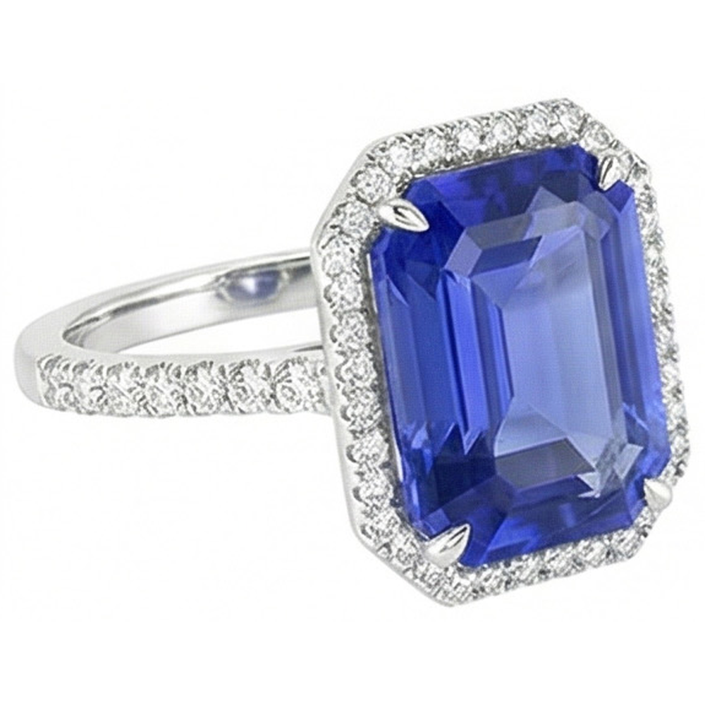 echter round diamant 5.50Karat ring Profilansicht