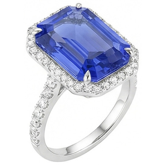 echter round diamant 5.50Karat ring Seitenansicht