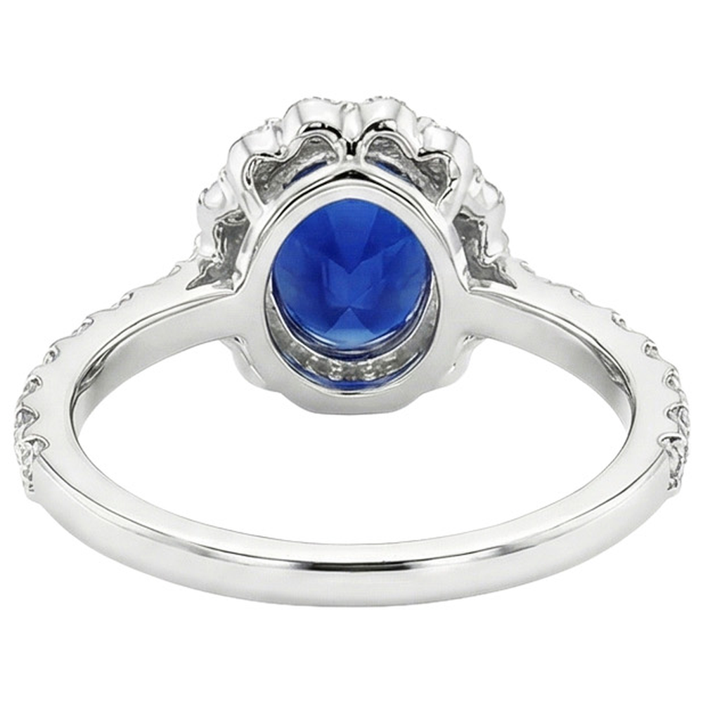 echter oval diamant 5.50Karat ring Seitenansicht