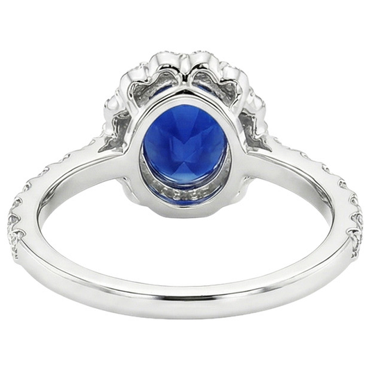 echter oval diamant 5.50Karat ring Seitenansicht