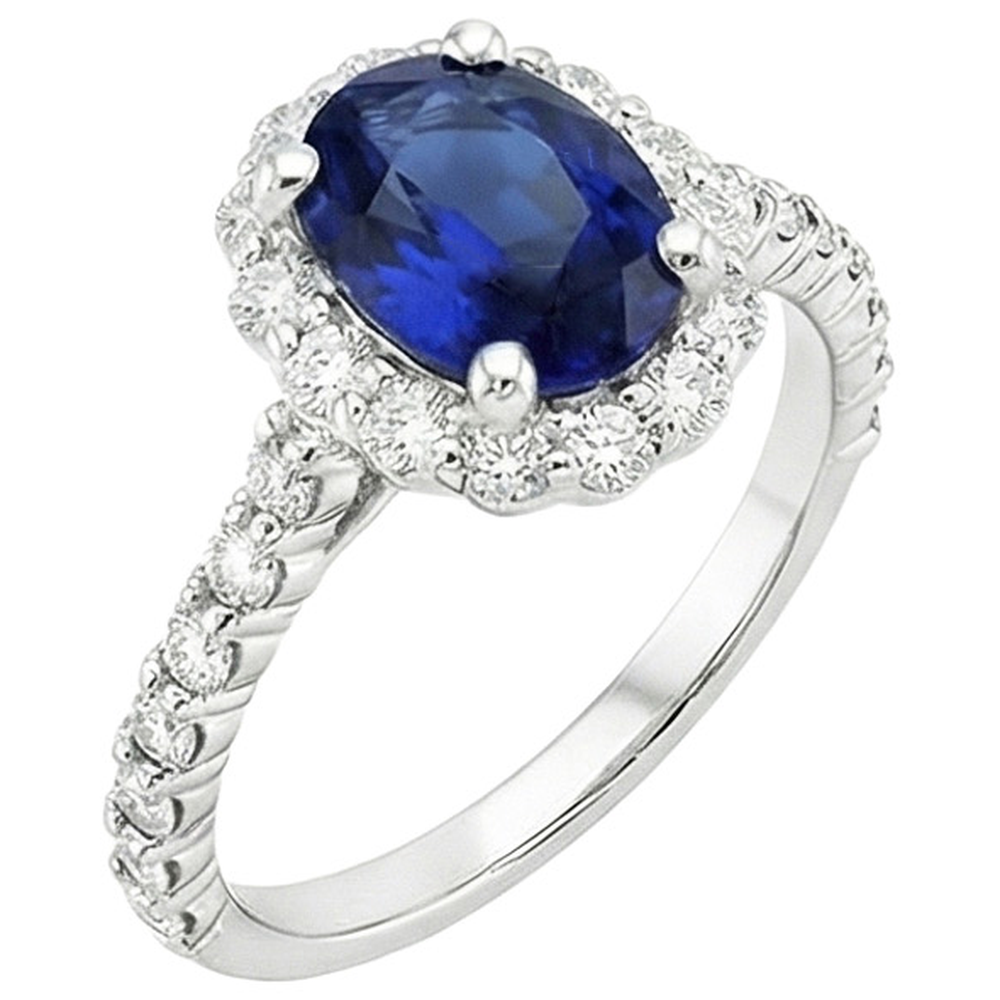 echter oval diamant 5.50Karat ring Detailansicht