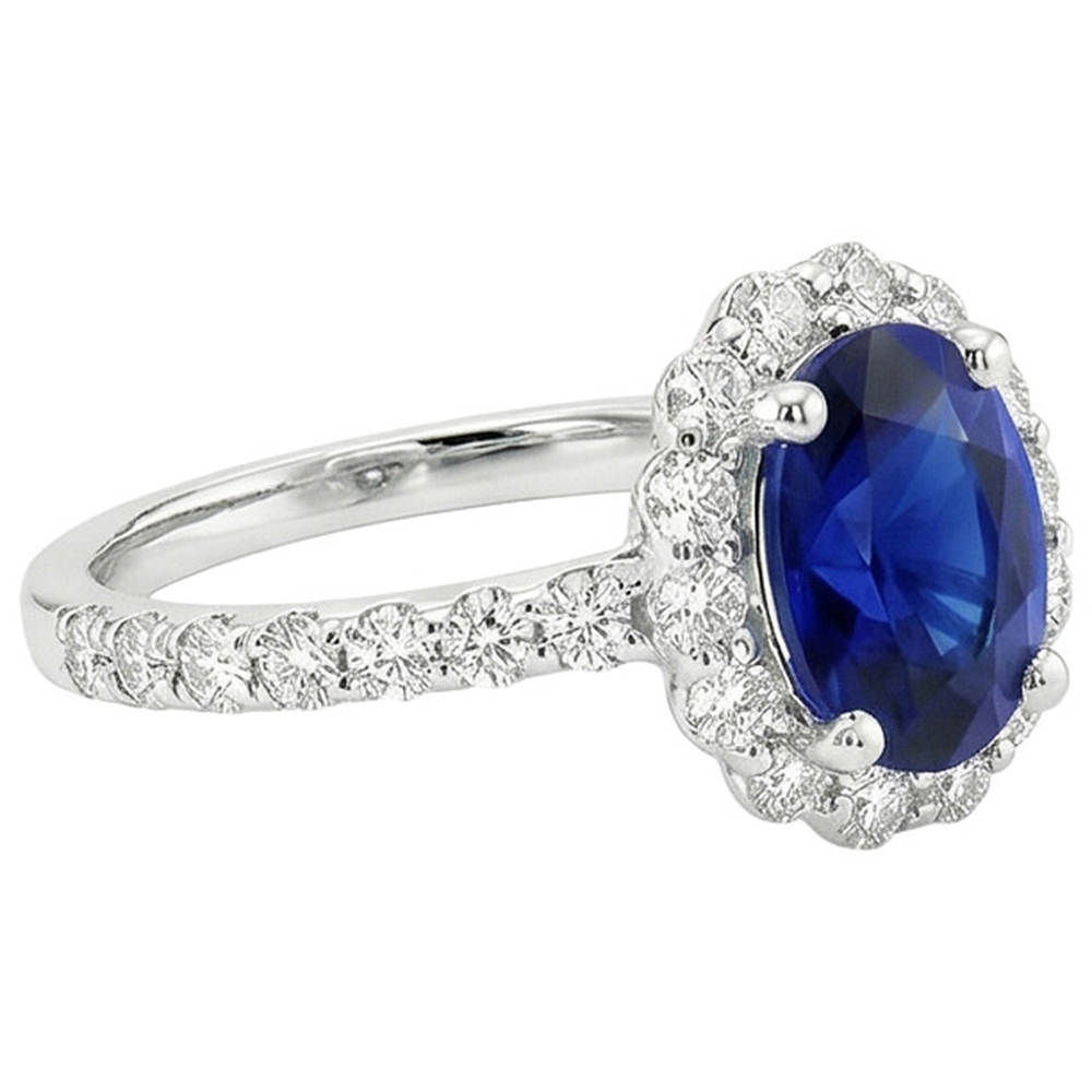 echter oval diamant 5.50Karat ring auf Weiß