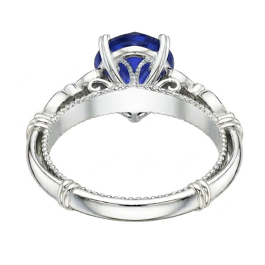 echter round diamant 2.50Karat ring Draufsicht