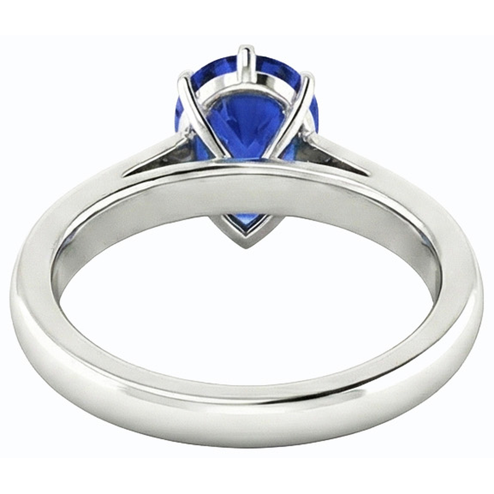 echter pear diamant 2.50Karat ring Seitenansicht