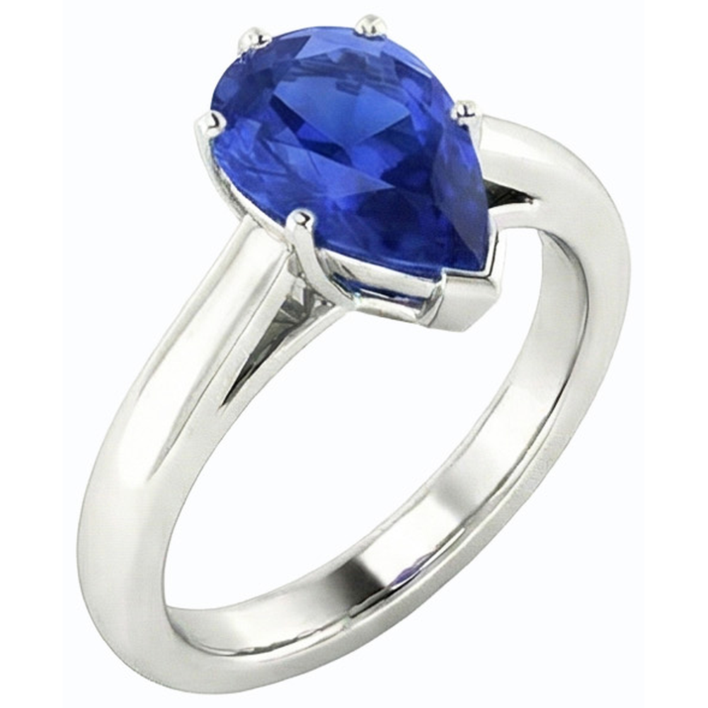 echter pear diamant 2.50Karat ring Detailansicht