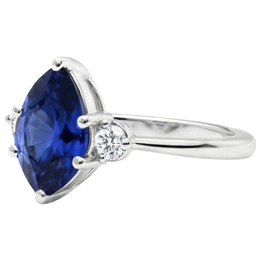 echter round diamant 3.50Karat ring Draufsicht