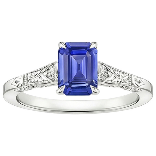 echter round diamant 3.25Karat ring Draufsicht