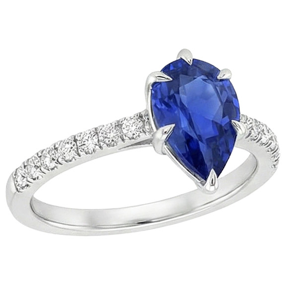echter round diamant 5Karat ring Draufsicht