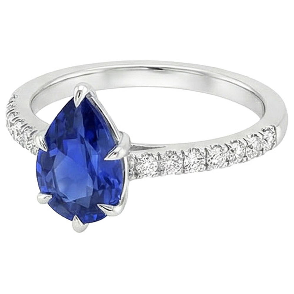 echter round diamant 5Karat ring auf Weiß