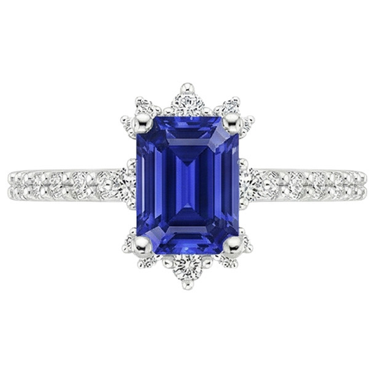 echter round diamant 4.25Karat ring Draufsicht