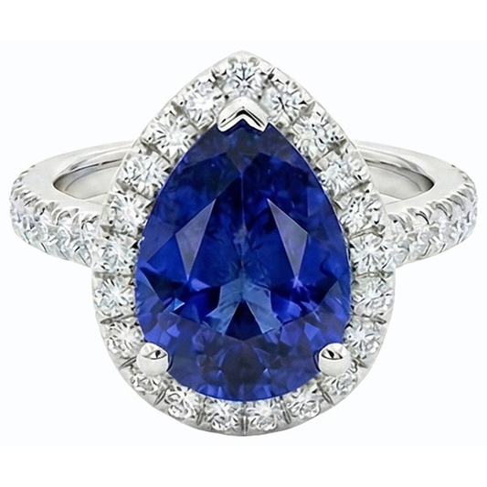 echter round diamant 3.50Karat ring Seitenansicht